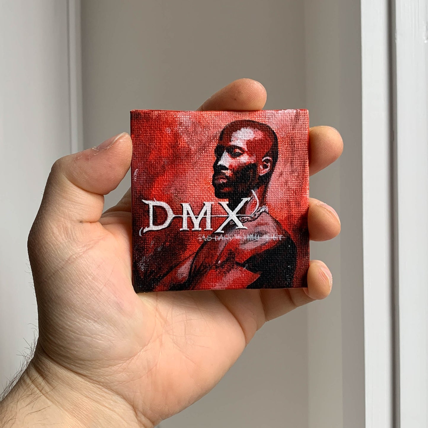 DMX "It's Dark & Hell is Hot" Mini Canvas Acrylic Painting