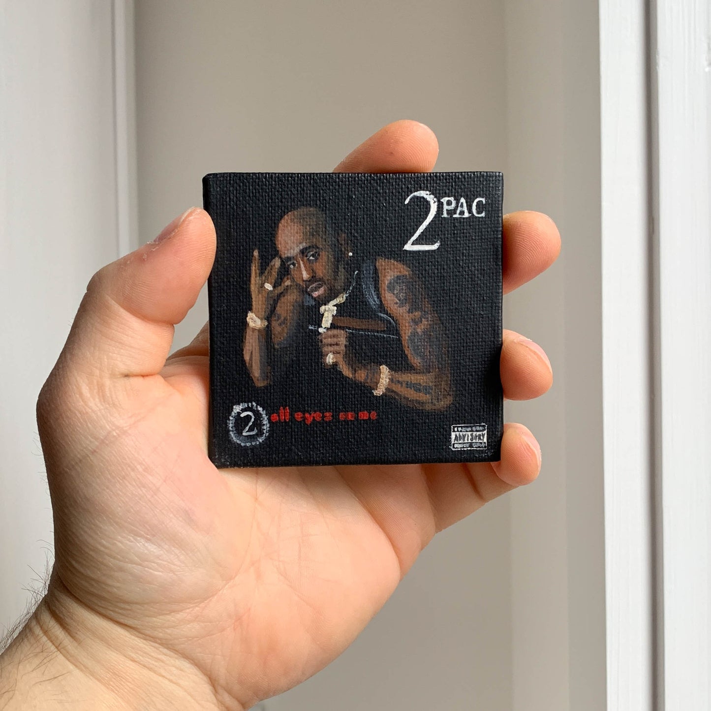 2Pac "All Eyez On Me" Mini Canvas Acrylic Painting