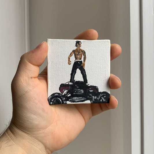 Travis Scott "RODEO" Mini Canvas Acrylic Painting