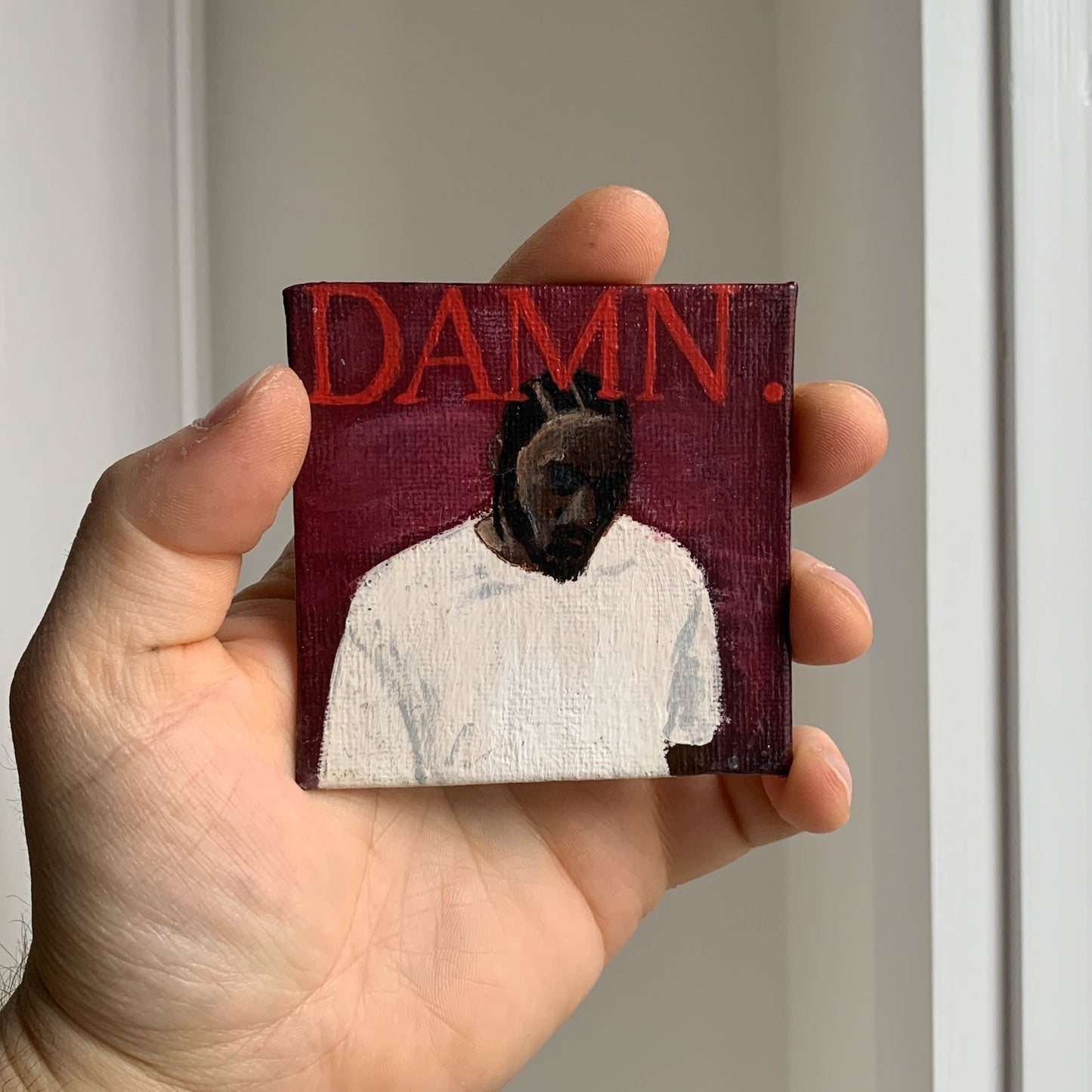 Kendrick Lamar "DAMN" Mini Canvas Acrylic Painting