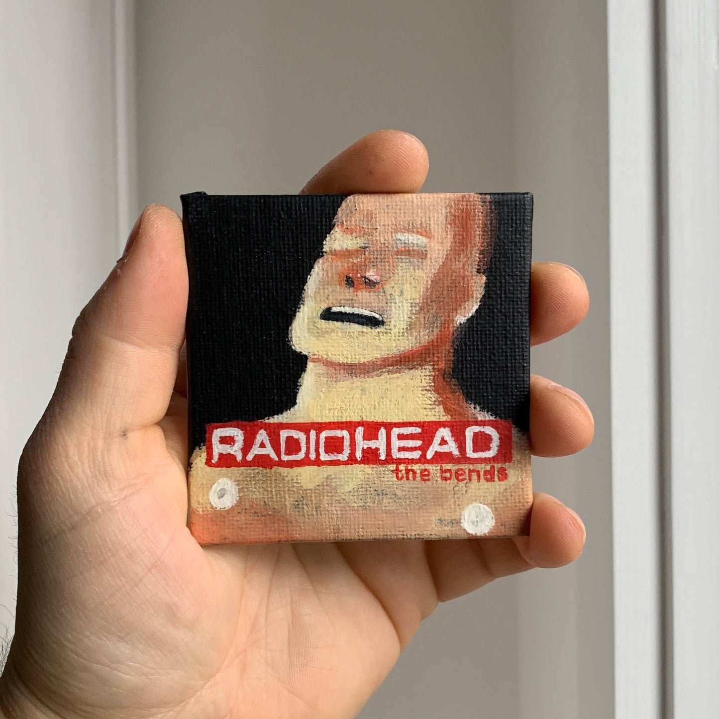 Radiohead "The Bends" Mini Canvas Acrylic Painting