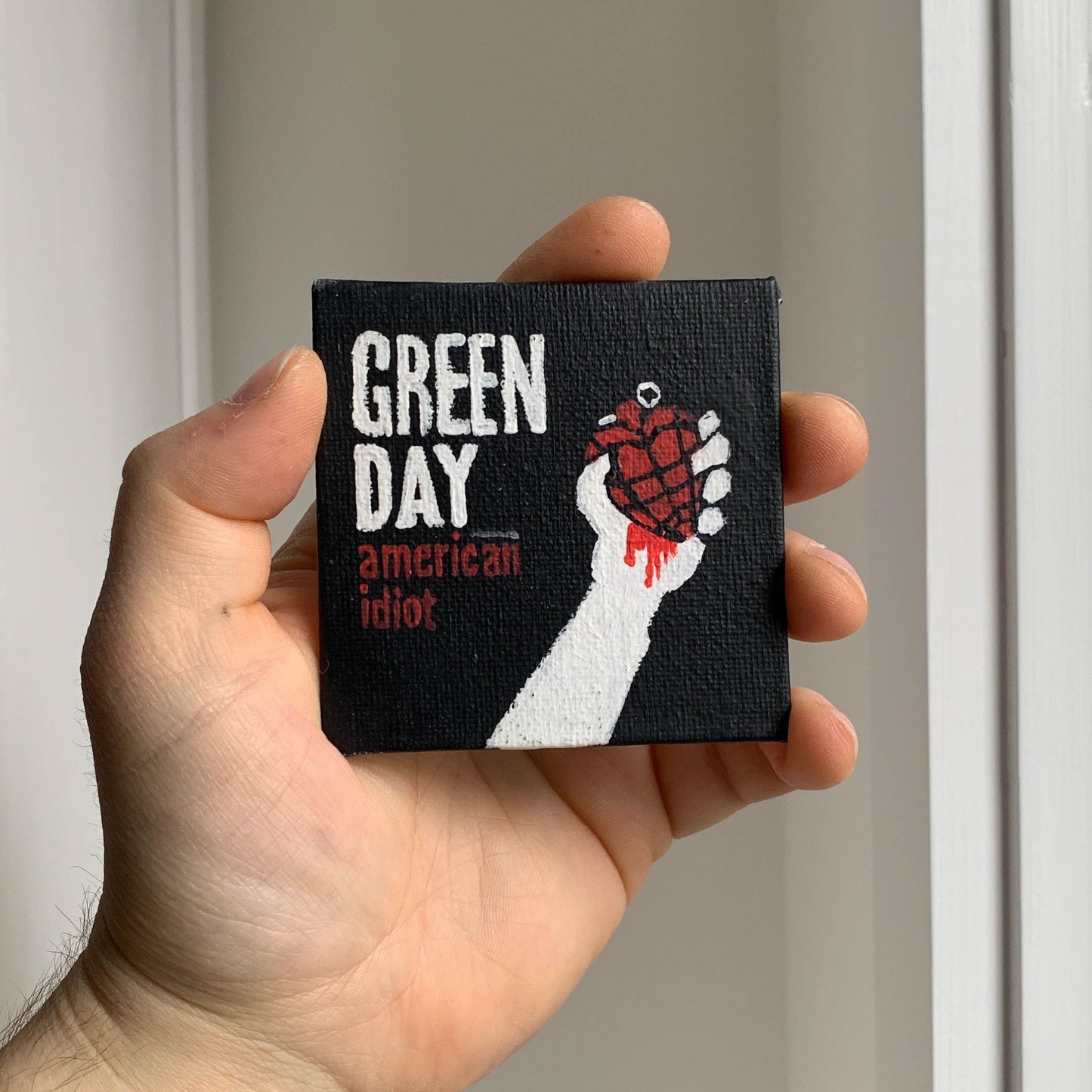 Green Day "American Idiot" Mini Canvas Acrylic Painting