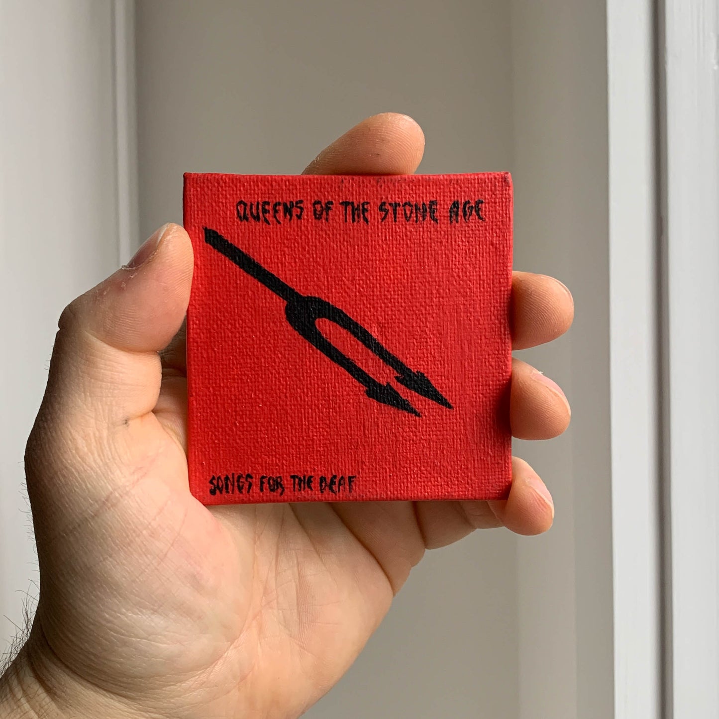 Queens of the Stone Age "Songs for the Deaf" Mini Canvas Acrylic Painting