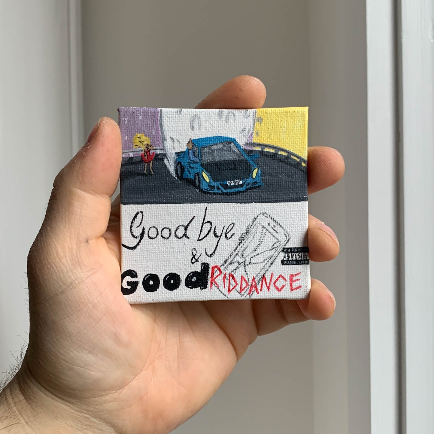 Juice WRLD "Goodbye & Good Riddance" Mini Canvas Acrylic Painting