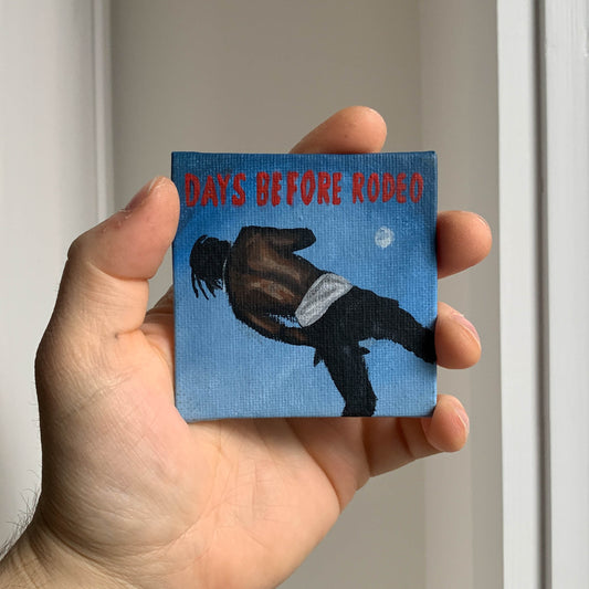 Travis Scott "Days Before Rodeo" Mini Canvas Acrylic Painting