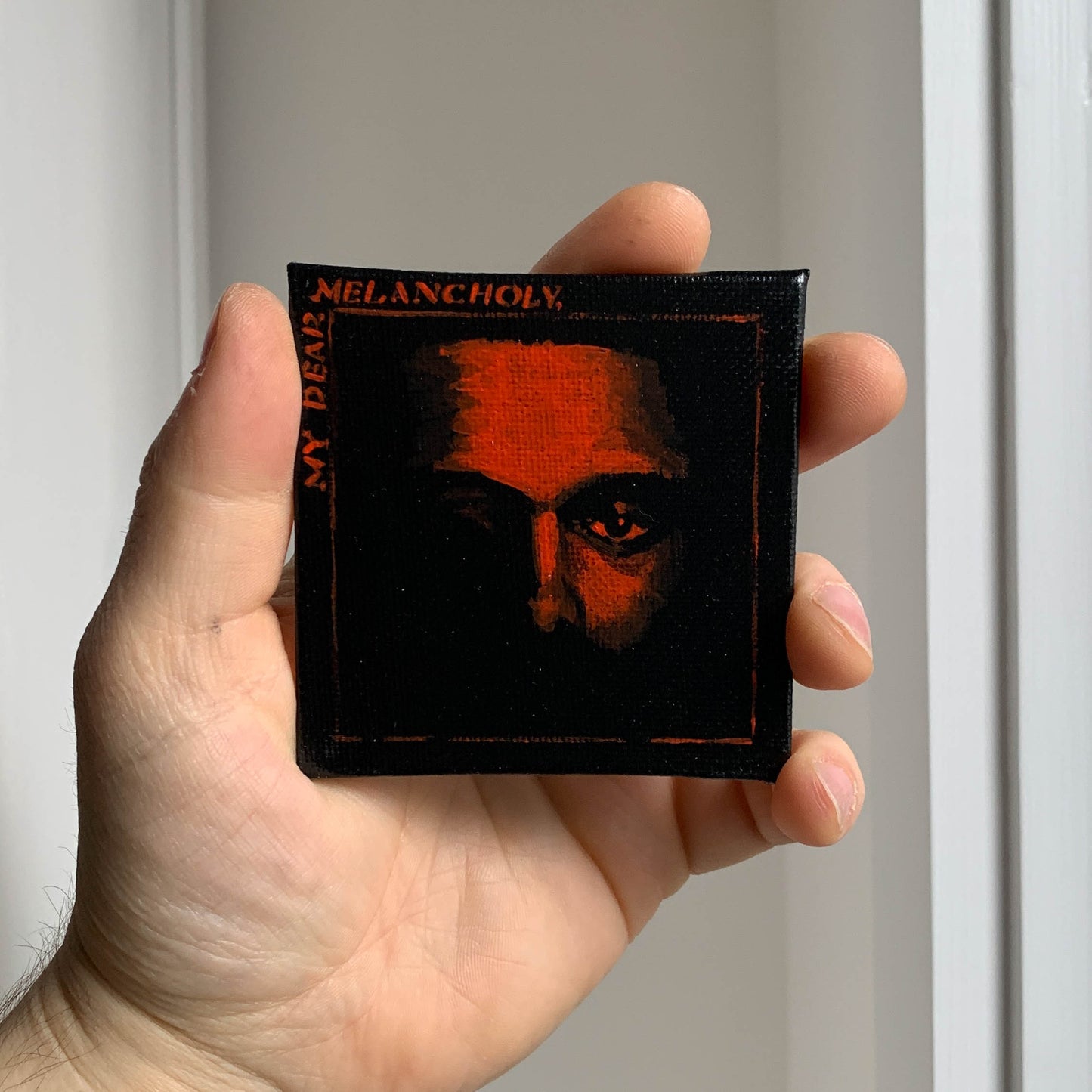 The Weeknd "My Dear Melancholy" Mini Canvas Acrylic Painting