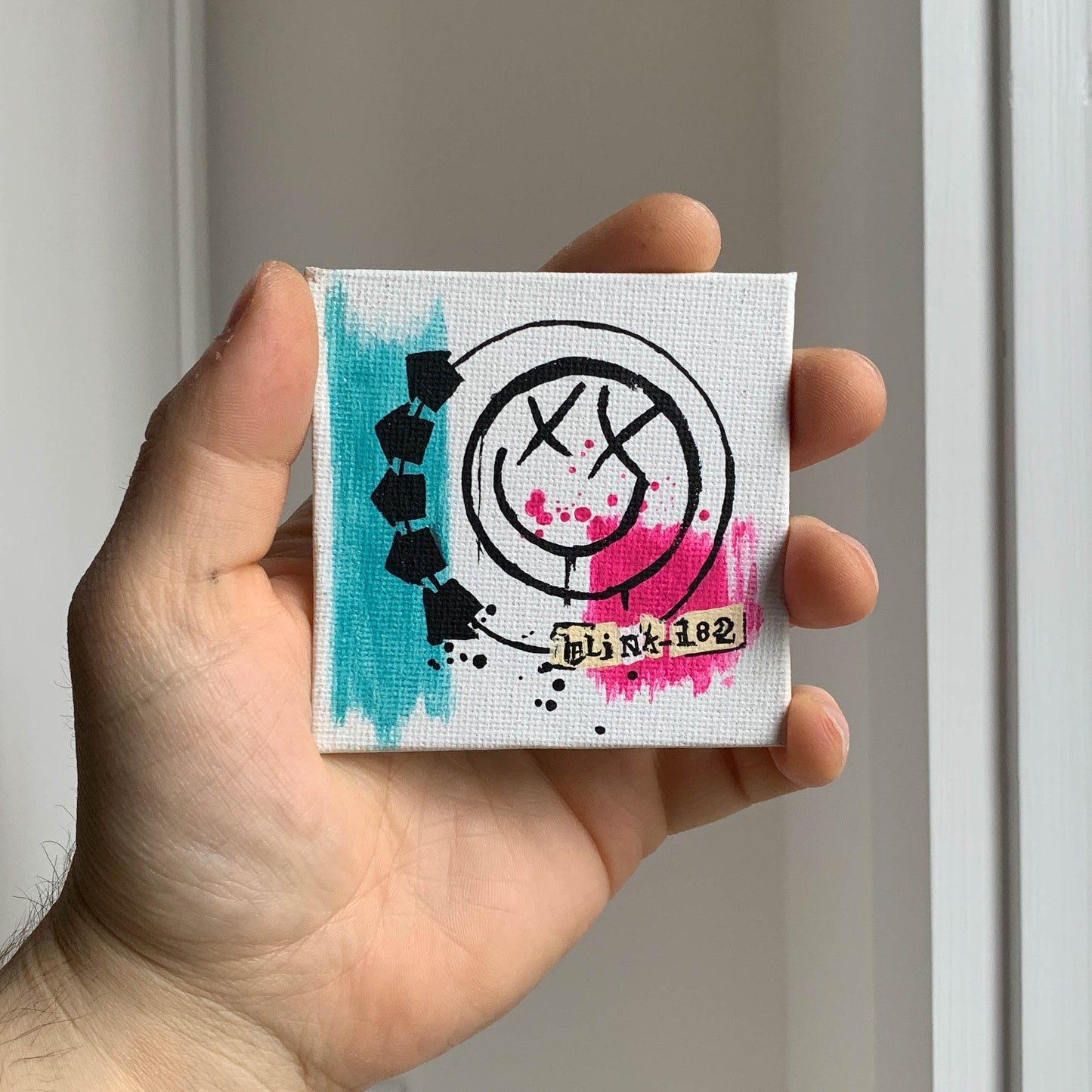 blink-182 "Blink-182" Mini Canvas Acrylic Painting