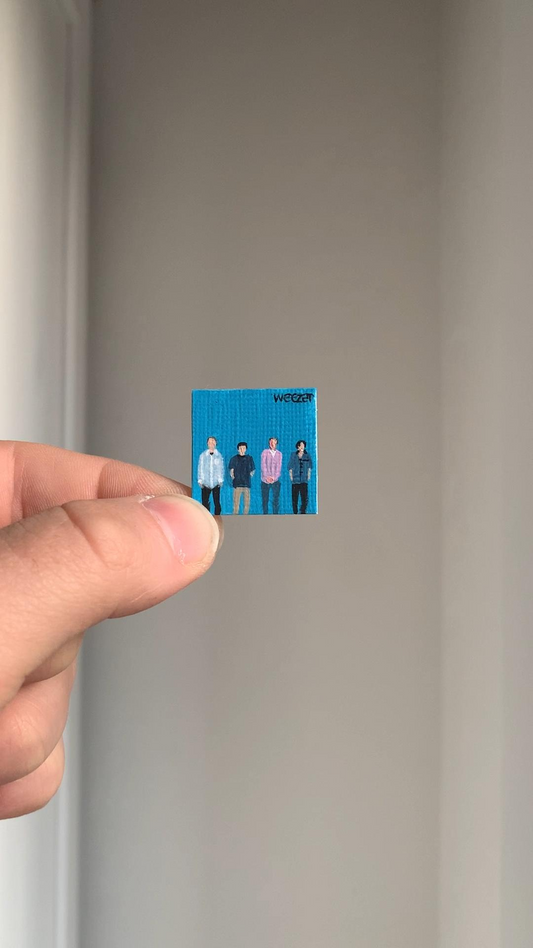 Weezer "Blue Album" Mini Canvas Acrylic Painting