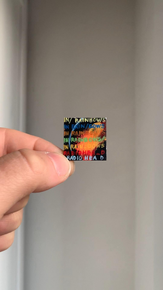 Radiohead "In Rainbows" Mini Canvas Acrylic Painting