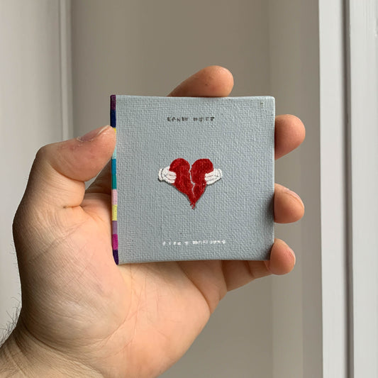 Kanye West "808s & Heartbreak" Mini Canvas Acrylic Painting