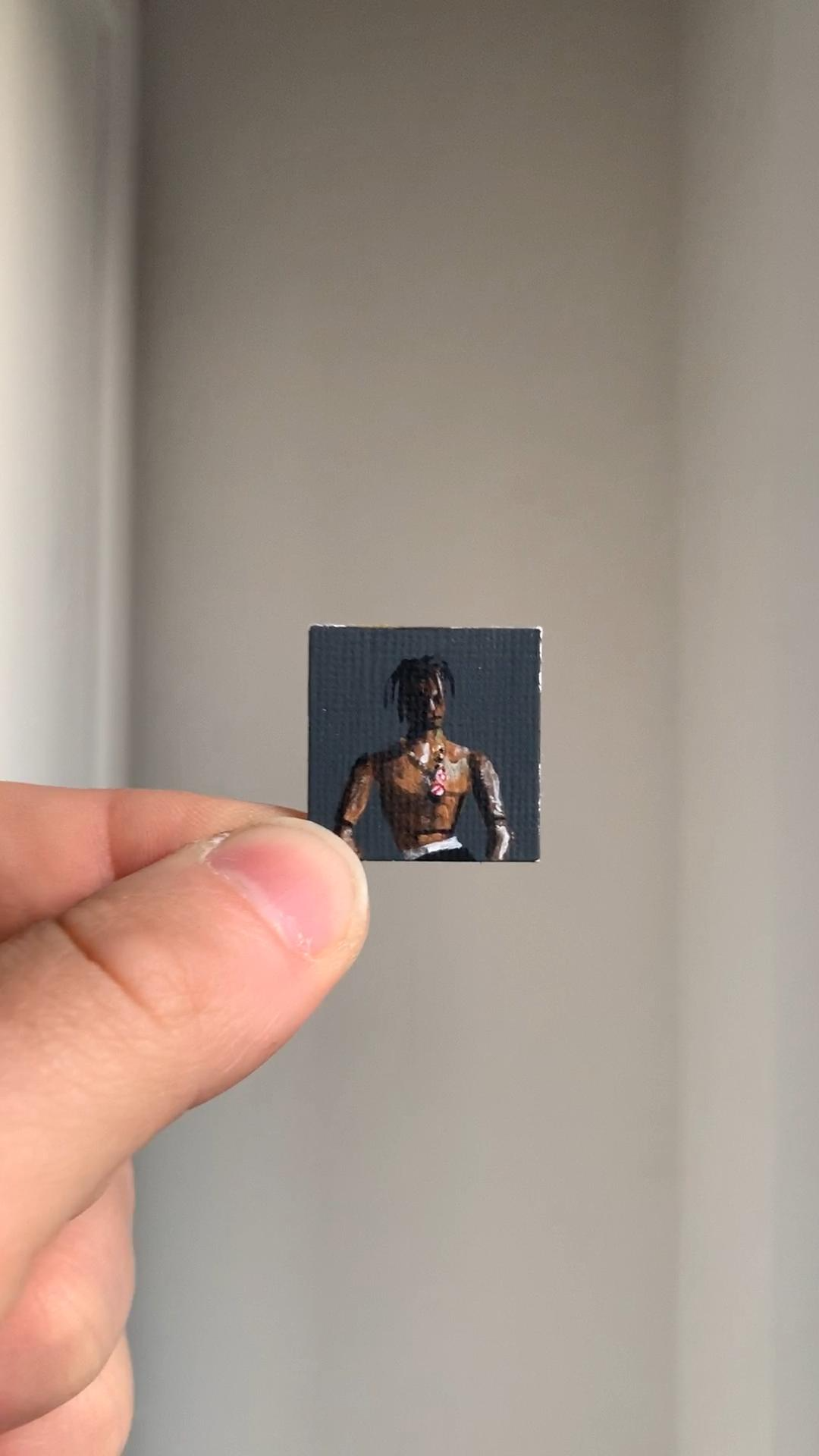 Travis Scott "Rodeo (Dark Cover)" Mini Canvas Acrylic Painting